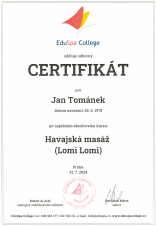 Certifikát Lomi Lomi